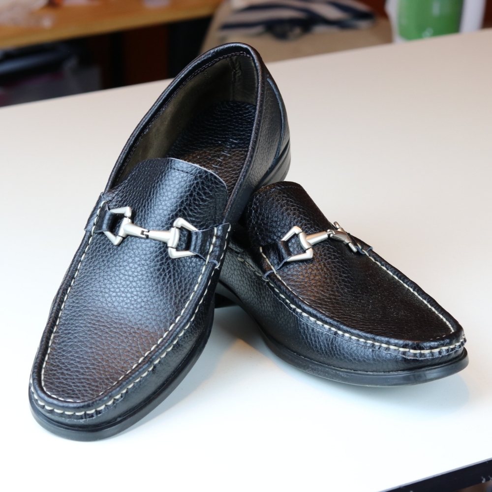 Robert Wayne San Marco Black Leather Loafers